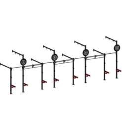 Plateforme de cross-fit murale Titanium RIG-T4 avec 4 squats racks et accessoires multiples - Salles de musculation et cross-fit