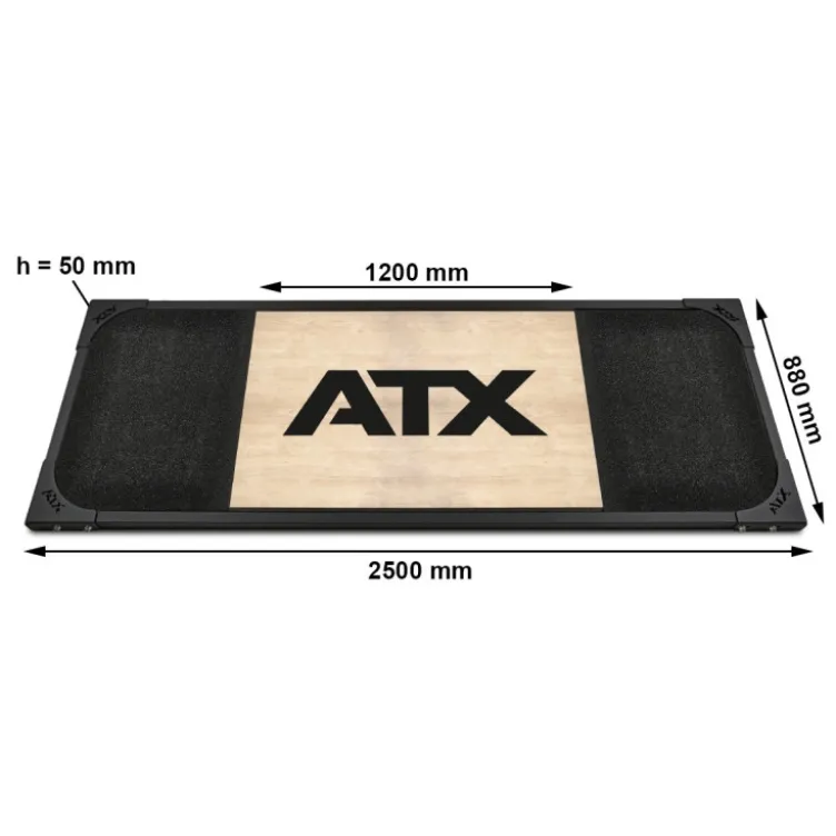 Plateforme de deadlift ATX antidérapante et amortissement des chocs - Capacité jusqu'à 500 kg