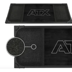 Plateforme de deadlift ATX avec hauteur d'amortissement 5 cm pour entraînement strongman - Granulés de caoutchouc et bois