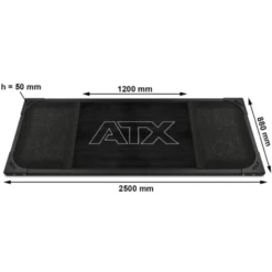 Plateforme de deadlift ATX avec hauteur d'amortissement 5 cm pour entraînement strongman - Granulés de caoutchouc et bois