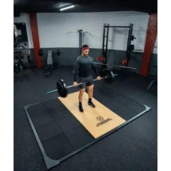 Plateforme de soulevé de terre 2 x 3 m Titanium Strength TP170 - Caoutchouc et panneau central en contreplaqué 30 mm d'épaisseur
