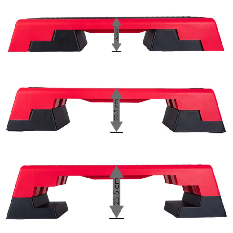 Plateforme de step pour aérobic et remise en forme large avec hauteur réglable - Capacité de charge 250 kg