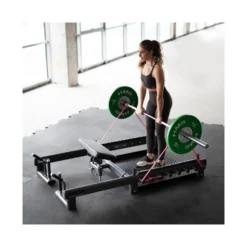 Plateforme hip thrust polyvalente de qualité professionnelle avec supports pour bandes de résistances - 200 kg max