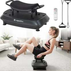 Plateforme vibrante Duonique à deux niveaux avec 30 vitesses et 3 types de vibrations pour le renforcement musculaire