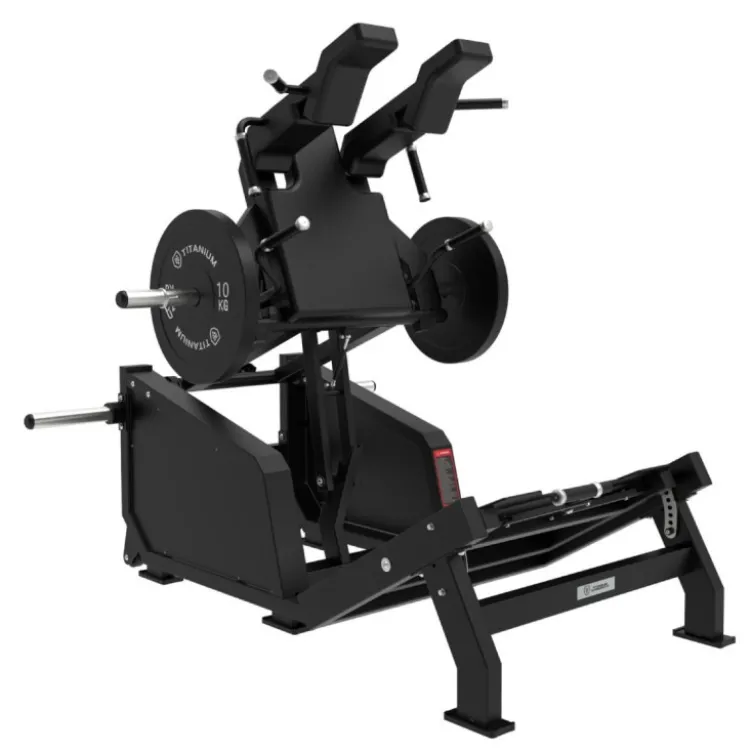 Plate loaded calf squat machine Titanium Élite Séries avec angle d'inclinaison réglable EL-PL36 - Capacité de charge 350 kg