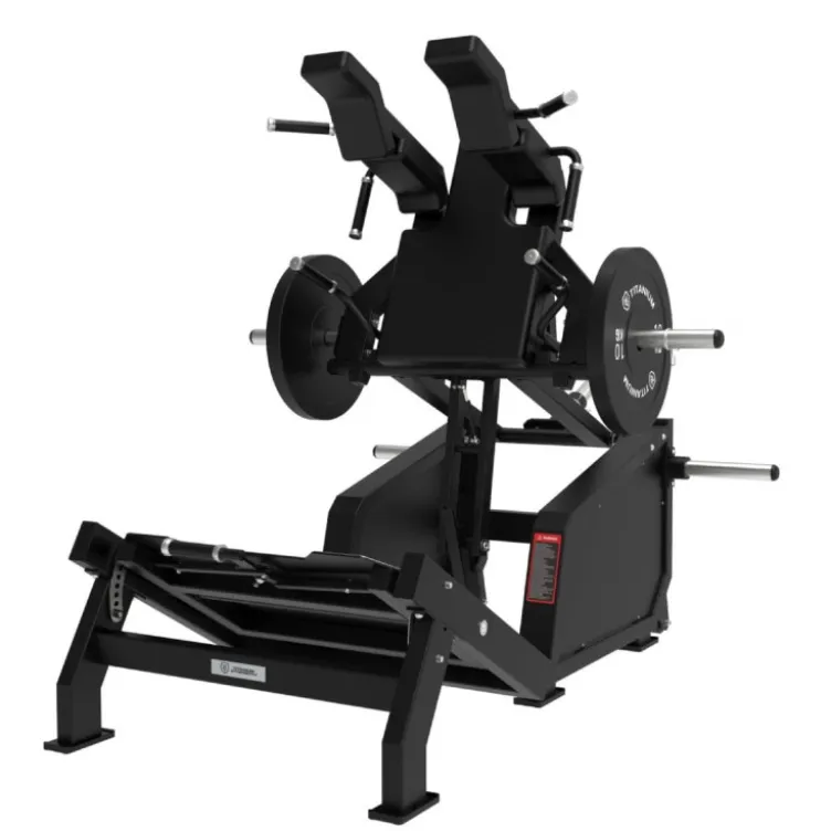 Plate loaded calf squat machine Titanium Élite Séries avec angle d'inclinaison réglable EL-PL36 - Capacité de charge 350 kg