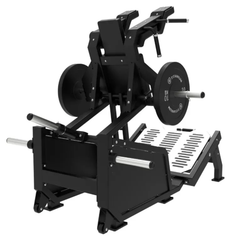 Plate loaded calf squat machine Titanium Élite Séries avec angle d'inclinaison réglable EL-PL36 - Capacité de charge 350 kg