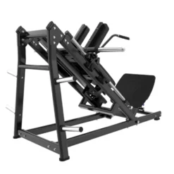 Plate loaded hack squat machine PRO Titanium Strength Black Séries les quadriceps et fessiers - Capacité 200 kg BS-PL33