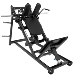 Plate loaded hack squat machine PRO Titanium Strength Black Séries les quadriceps et fessiers - Capacité 200 kg BS-PL33