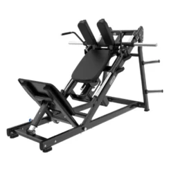 Plate loaded hack squat machine PRO Titanium Strength Black Séries les quadriceps et fessiers - Capacité 200 kg BS-PL33