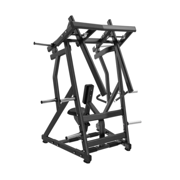 Plate loaded row machine Black Séries pour le dos avec capacité de 200 kg - Trajectoire divergente Titanium BS-PL18