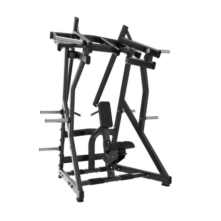 Plate loaded row machine Black Séries pour le dos avec capacité de 200 kg - Trajectoire divergente Titanium BS-PL18