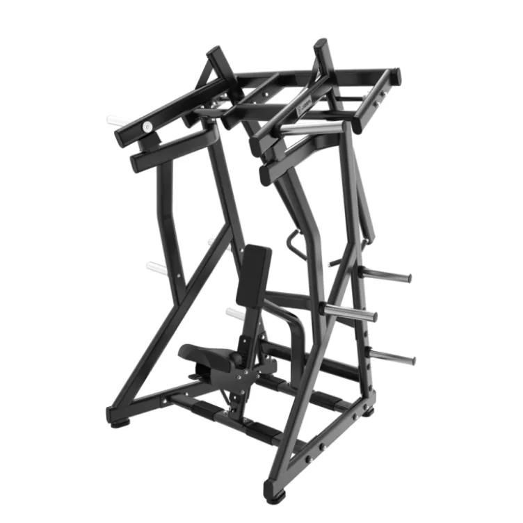Plate loaded row machine Black Séries pour le dos avec capacité de 200 kg - Trajectoire divergente Titanium BS-PL18