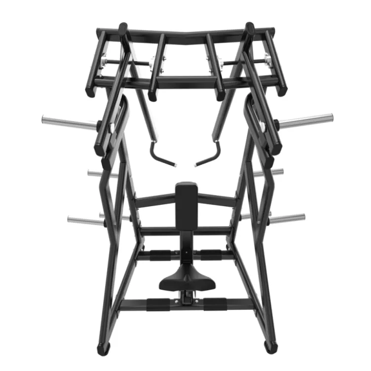 Plate loaded row machine Black Séries pour le dos avec capacité de 200 kg - Trajectoire divergente Titanium BS-PL18