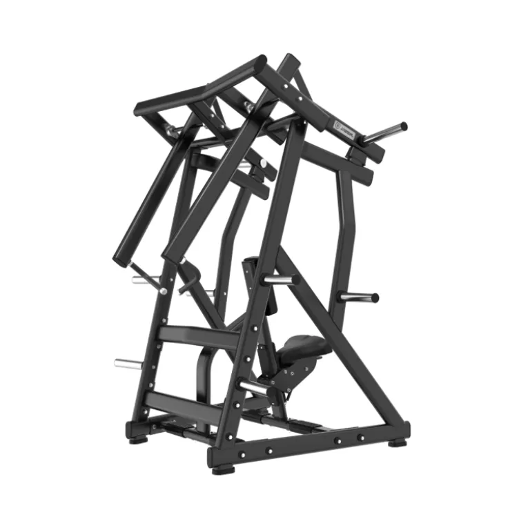 Plate loaded row machine Black Séries pour le dos avec capacité de 200 kg - Trajectoire divergente Titanium BS-PL18