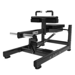 Plate loaded seated calf extension machine Titanium Black Séries pour le renforcement des mollets - BS-PL24