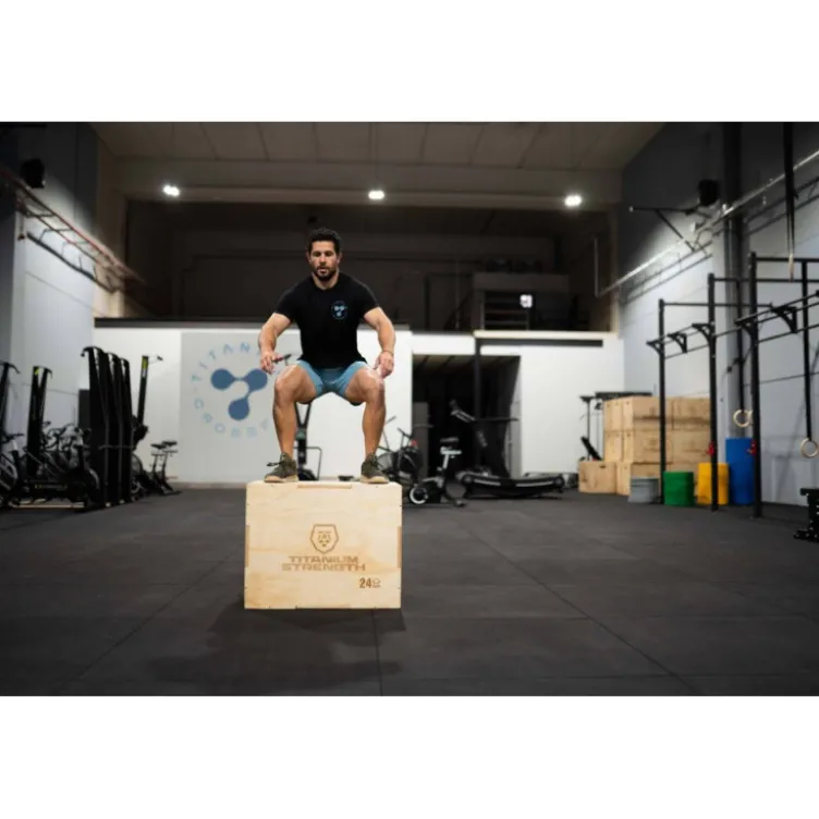 Pliométrie box en bois contreplaqué 18 mm Titanium Strength PWX - 51 x 61 x 76 cm