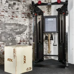 Plyo jump box ATX en bois de cross-training avec 3 hauteurs de sauts : 50 / 60 et 70 cm