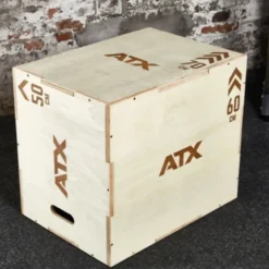 Plyo jump box ATX en bois de cross-training avec 3 hauteurs de sauts : 50 / 60 et 70 cm