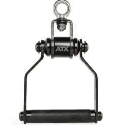 Poignée de tirage simple rotative à 360° pour exercices de musculation à la poulie - Black Line