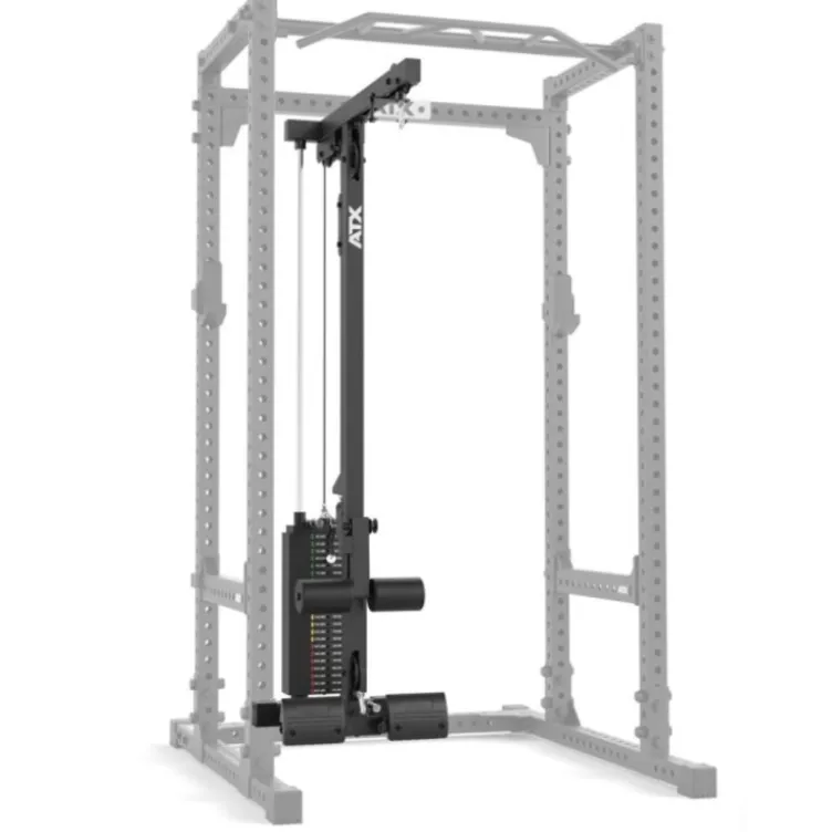 Poste à poulie ATX à charge guidée avec colonne de poids de 115 kg chargeable jusqu'à 150 kg - Tirage haut et bas pour racks ATX