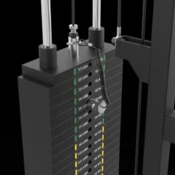 Poste à poulie à charge guidée 100 kg pour half rack ATX HRX-510 avec repose-jambes et repose-pieds pour un confort extrême
