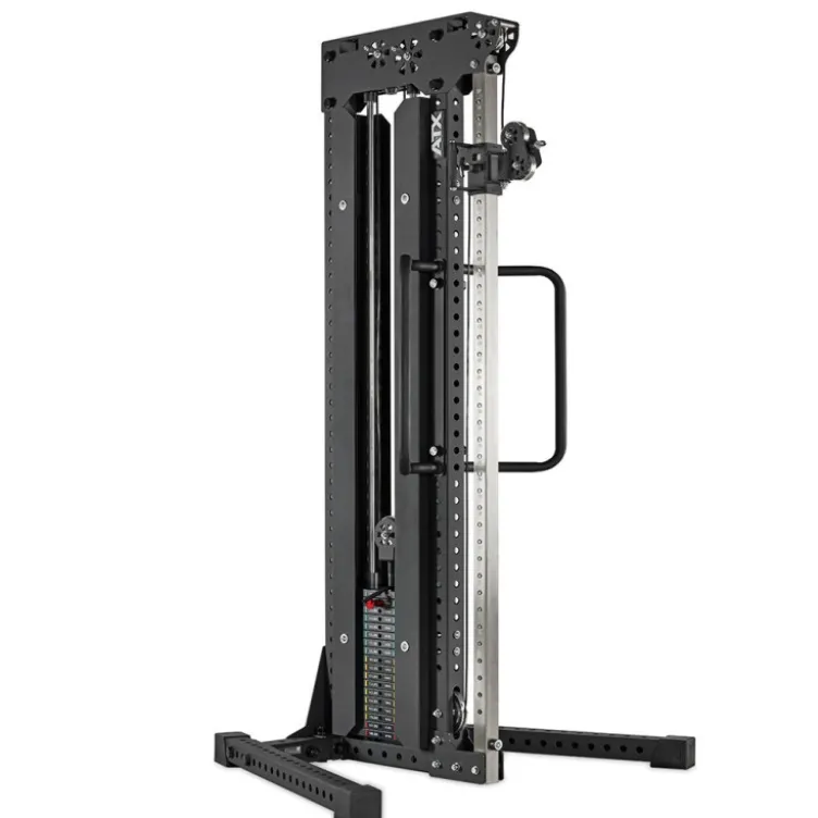 Poulie simple professionnelle réglable ATX avec colonne de poids 90 kg Cable Pull Tower - Réglable sur 37 positions