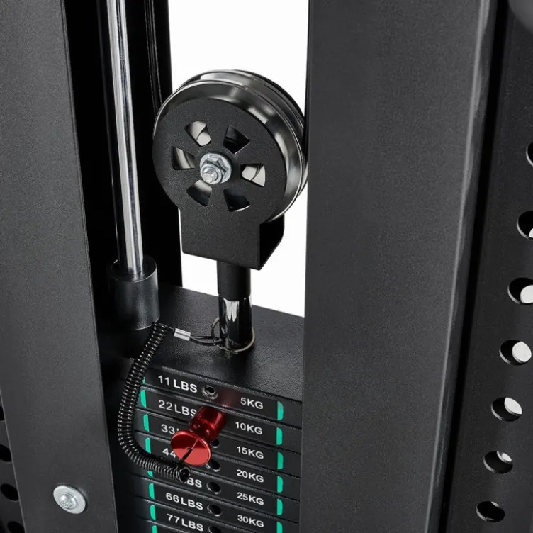 Poulie simple professionnelle réglable ATX avec colonne de poids 90 kg Cable Pull Tower - Réglable sur 37 positions