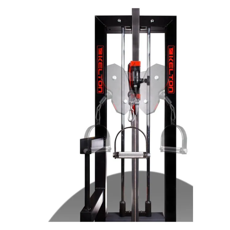 Poulie vis à vis avec double colonne de poids et barre de traction pour espace sportif public