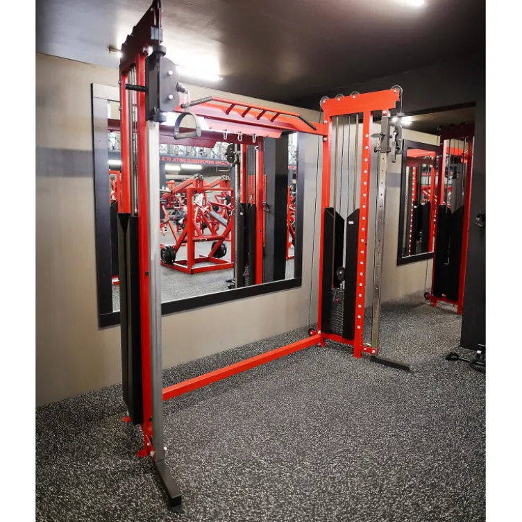 Poulie vis à vis avec double colonne de poids de 80 kg et barre de traction pour salle de sport professionnelle