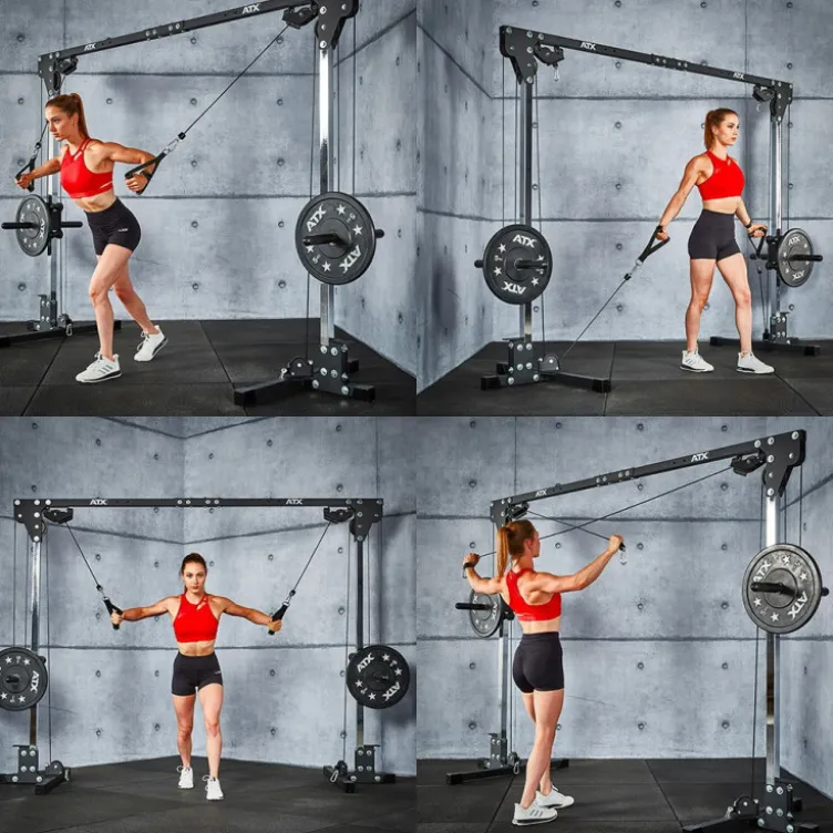 Poulie vis à vis à charge libre 2x125 kg - ATX Câble Crossover Machine