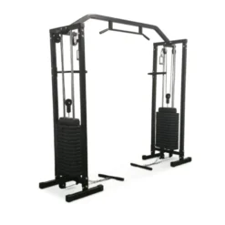 Poulie vis-à-vis de musculation Cross Over avec 2 x 75 kg - Charges guidées