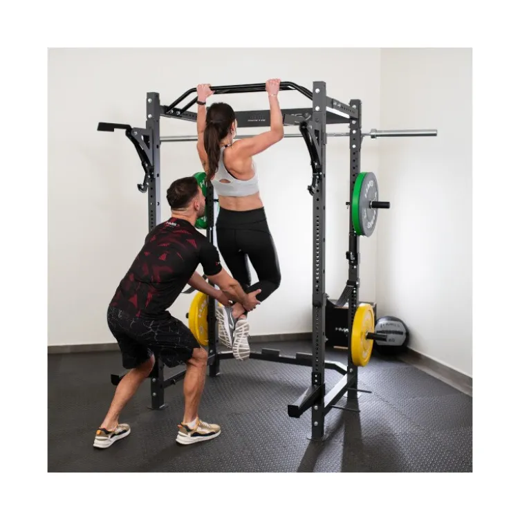 Power cage à squat de musculation avec accessoires d'entraînement - Training varié