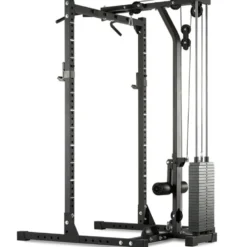 Power Half Rack de musculation ATX avec colonne de poids 115 kg et crochets en J - Série 600
