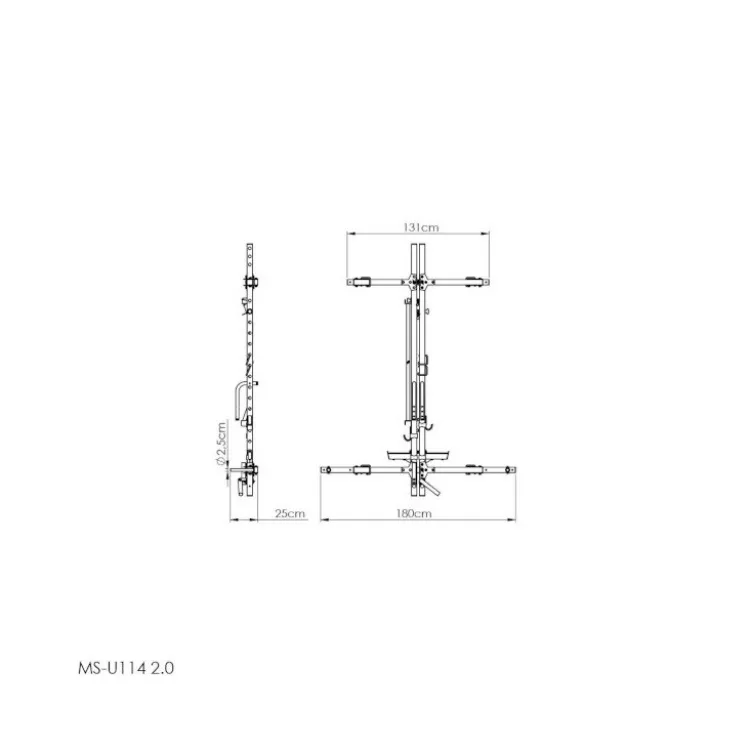 Power Half rack mural compact pliant pour Home gym - Multi-équipé