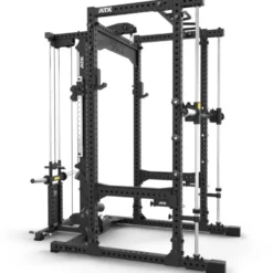 Power rack cage ATX avec poulie à charge libre et barre guidée - Barre de traction multigrip incluse série 700