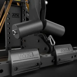 Power rack cage ATX avec poulie à charge libre et barre guidée - Barre de traction multigrip incluse série 700