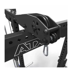 Power rack cage ATX avec poulie à charge libre et barre guidée - Barre de traction multigrip incluse série 700