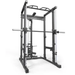 Power rack cage ATX avec poulie à charge libre et barre guidée - Barre de traction multigrip incluse série 700