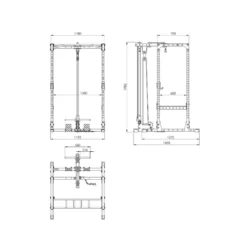 Power rack 198 cm station complète série 500 avec poulie haute et basse
