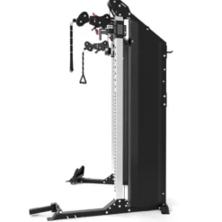 Power rack complet de musculation avec double colonne de poids de 90 kg et poulies rotatives à 360°