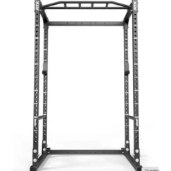 Power rack de musculation complet série 500 avec poste tractions, crochets en J et étagères d'urgence capacité 500 kg -195 cm