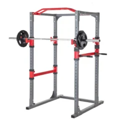 Power Rack de musculation ultra stable avec crochets de sécurité réglables sur 24 positions - Entraînement home gym