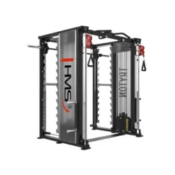 Power rack multi-équipé de musculation avec multipress et poulies vis-à-vis 90 kg - Tractions multi-grip