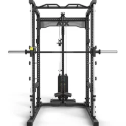 Power rack à squat ATX avec barre guidée et poulie à colonne de poids de 125 kg - Rack complet Série 700