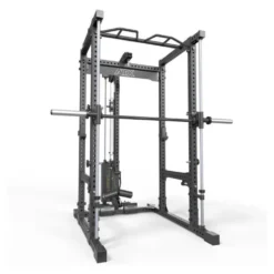 Power rack à squat ATX avec barre guidée et poulie à colonne de poids de 125 kg - Rack complet Série 700