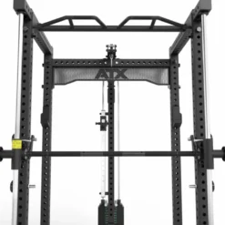 Power rack à squat ATX avec barre guidée et poulie à colonne de poids de 125 kg - Rack complet Série 700