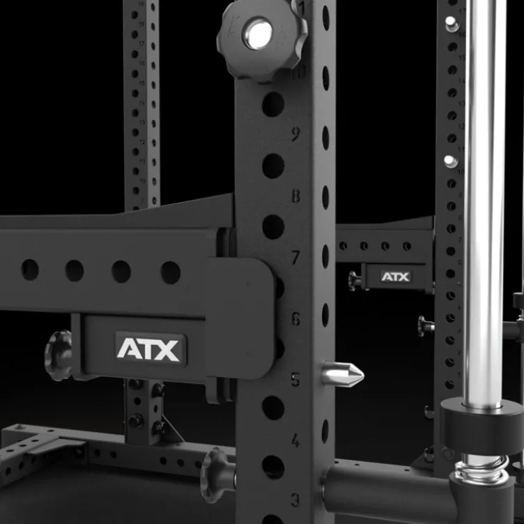 Power rack à squat ATX avec barre guidée et poulie à colonne de poids de 125 kg - Rack complet Série 700