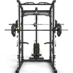 Power rack à squat ATX avec barre guidée et poulie à colonne de poids de 125 kg - Rack complet Série 700