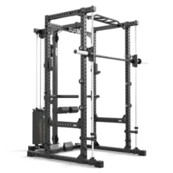 Power rack à squat ATX série 600 avec option multipresse et poulie à charge guidée 115 kg - Deux hauteurs